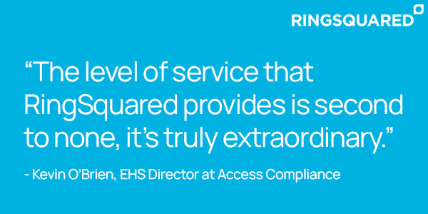 RingSquared Testimonial from Access Compliance