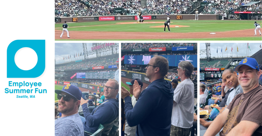 The RingSquared Seattle team, catching a baseball game