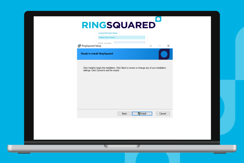 Click Install to Begin Installing the RingSquared App