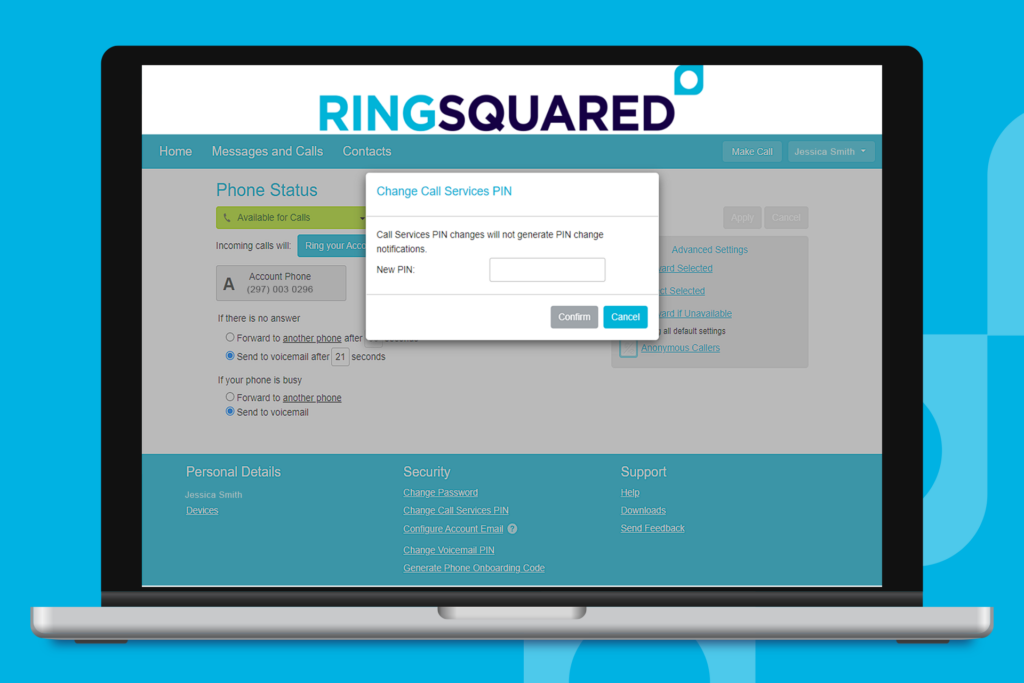 Change Your RingSquared Call Services PIN