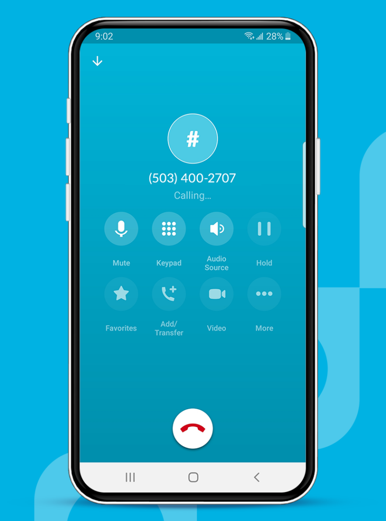 RingSquared Mobile App: Make a Phone Call