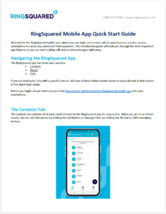 Download an off-line PDF version of the RingSquared Mobile App Quick Start Guide